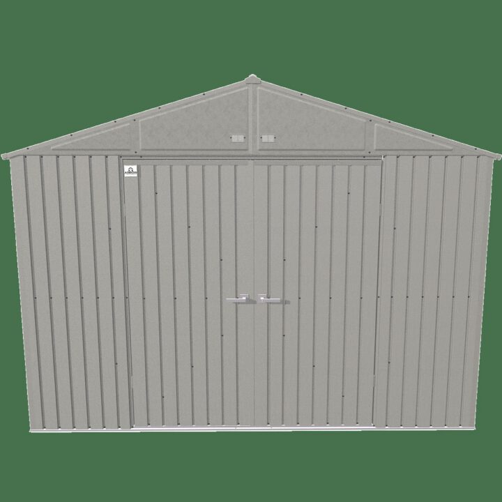 Arrow Elite Steel Storage Shed, Cool Grey