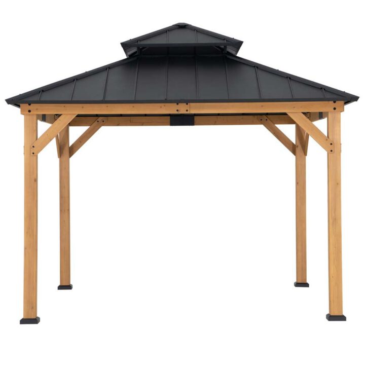 Classic Wooden Hardtop Gazebo 11x11 - Premium Natural Cedar