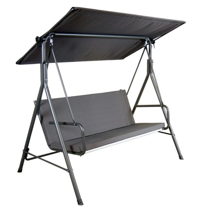 2-Seat Italian-Made Patio Swing Chair – Gray
