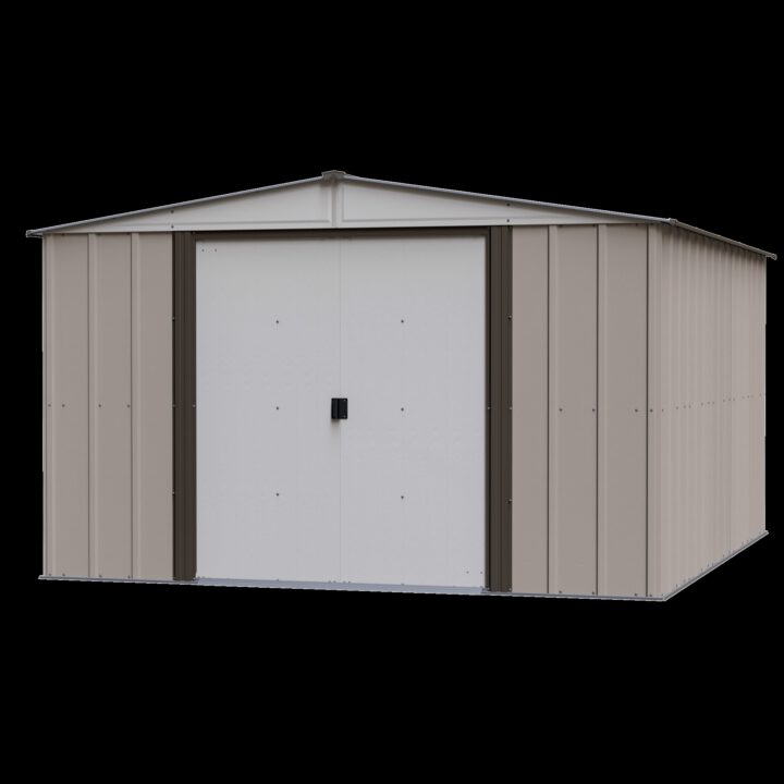 Arrow Classic Steel Storage Shed, Taupe/Eggshell