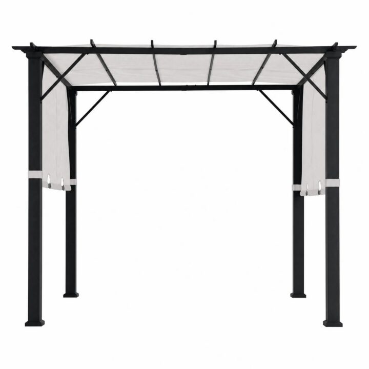 Palladio Adjustable Canopy Metal Pergola 9x9 - White