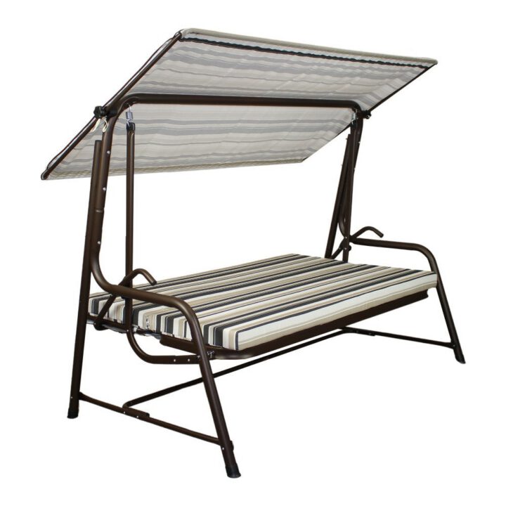 4-Seat Italian-Made Patio Swing Chair / Bed – Stripe