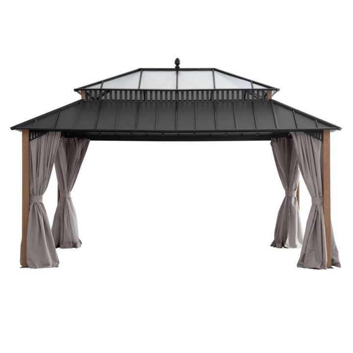 Kingston Horizon PC-Vent Gazebo - Natural Woodgrain, 12x16