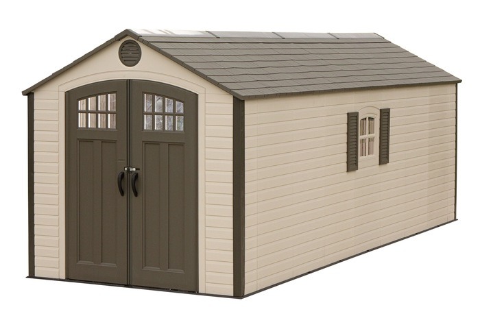 Lifetime Sheds 8x20 Plastic Storage Shed w/ 2 Windows