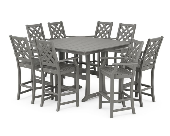 Wovendale 9-Piece Square Bar Set with Trestle Legs