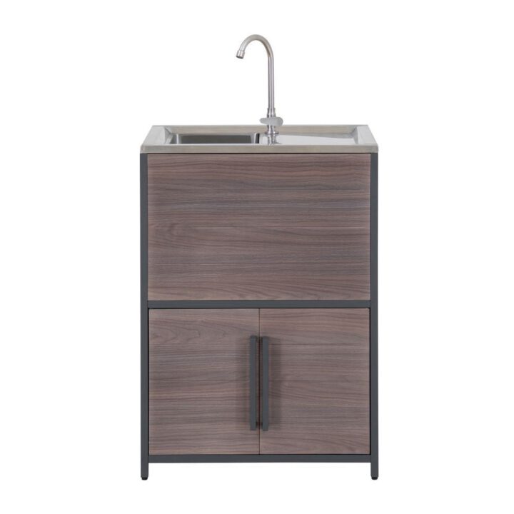 Fleetwood Stainless Steel Outdoor Sink with Woodgrain Finish