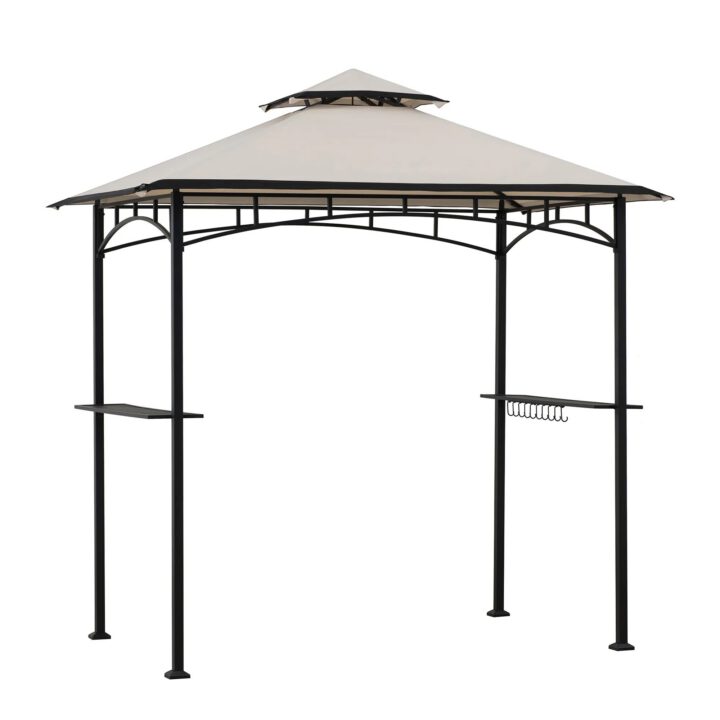 BBQ 2-Tier Grill Canopy, 8x5 - Beige & Black